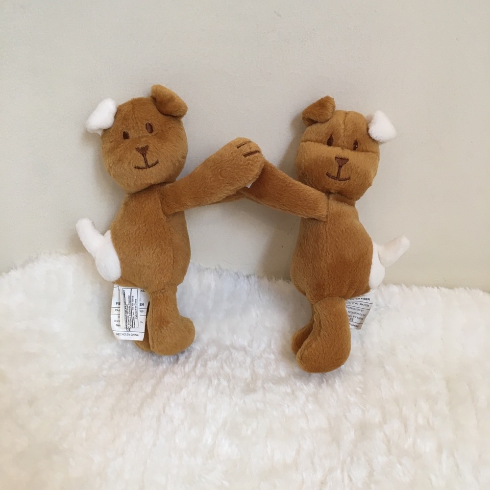 Cute Twin Dogs Plushies (Connected Paws)